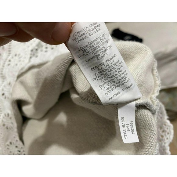 J. Crew‎ Eyelet Hem Sweatshirt Size XS - Picture 7 of 7